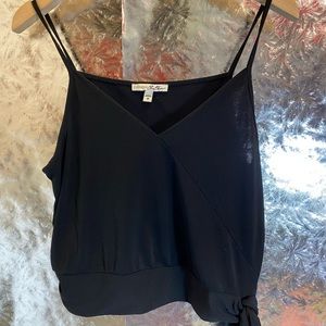 Express Black V-neck wrap/tie Tank Top - M